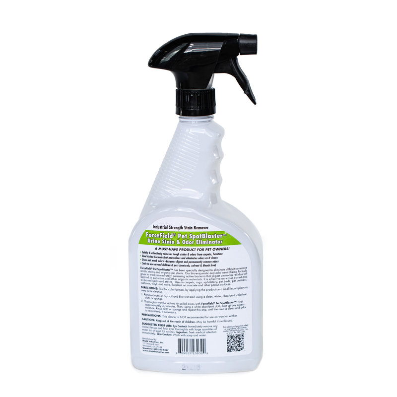 ForceField Pet SpotBlaster & Odor Remover – Bio-Enzymatic Carpet & Upholstery Cleaner for Urine & Organic Stains