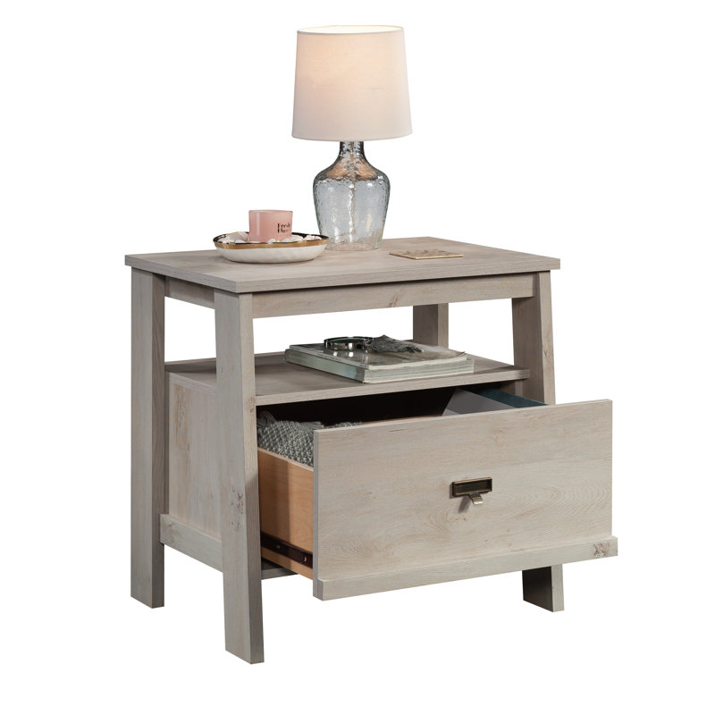 Table de nuit, finition brune