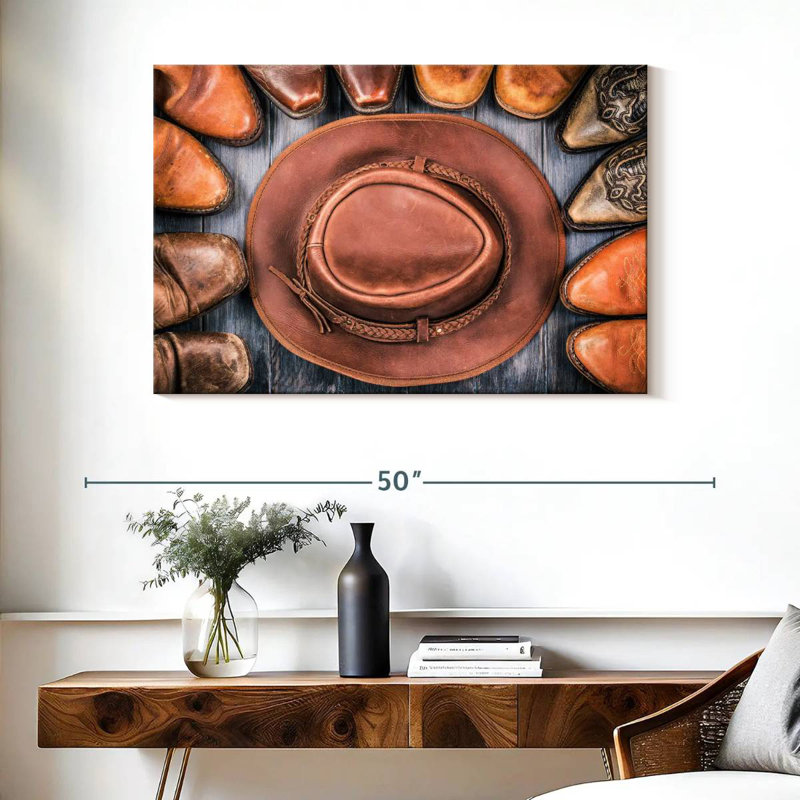 Lelar Cowboy Boots And Hat, 26" H x 39" W