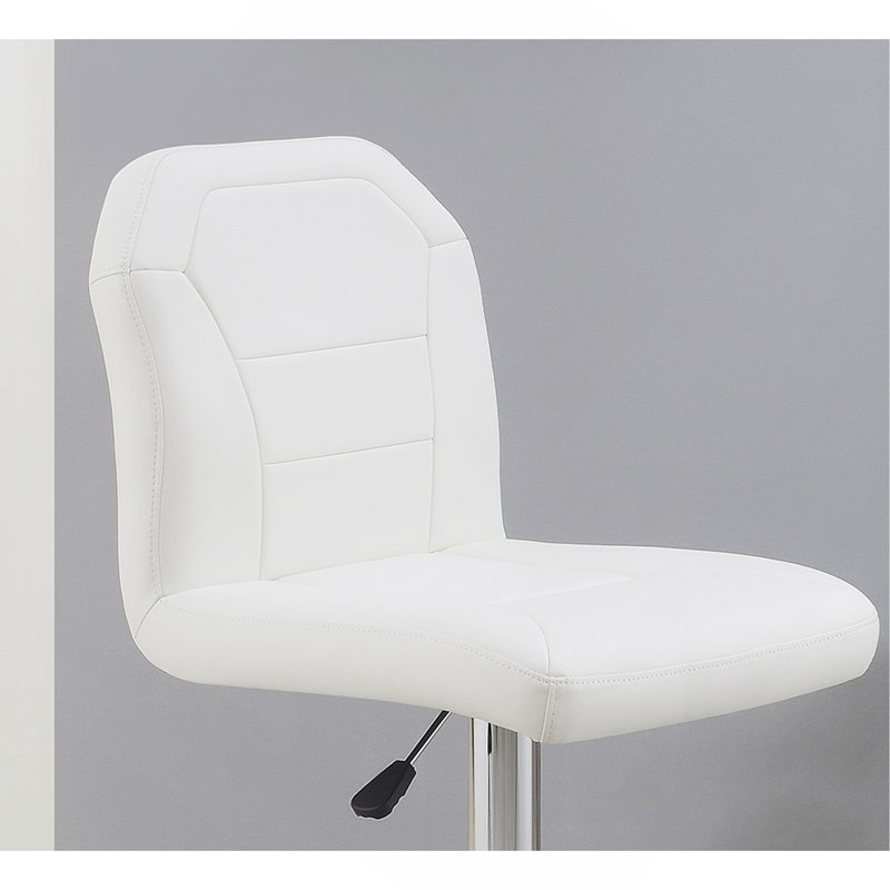 Tabouret de bar en similicuir, Blanc, 2