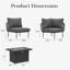 Ensemble modulaire d'extérieur en corde tissée 7 pièces avec table de foyer et coussins Layinsun-109286812