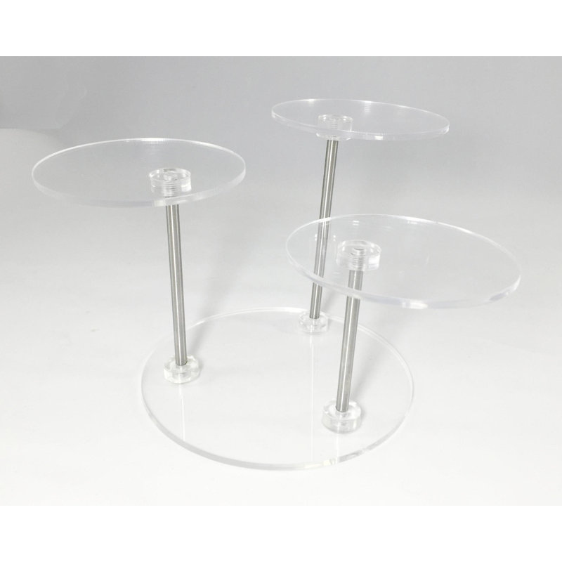 Ebern Designs® 3-Teir Plexiglass Acrylic Stand Riser Jewellery Display Phone Stand 99BC2A28A09548578D4D0AA6445A4377