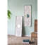 2 grands panneaux muraux en bois de 17 po x 48 po, blanc vieilli et miroir