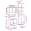 Bathroom Furniture Set With Door 3 Pcs 33 X 33 X 185.5 Cm-641882338