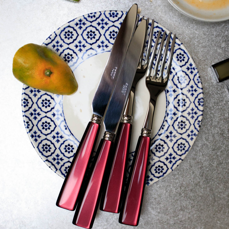Sabre Paris - 24 Pieces Cutlery Set Icône, Red