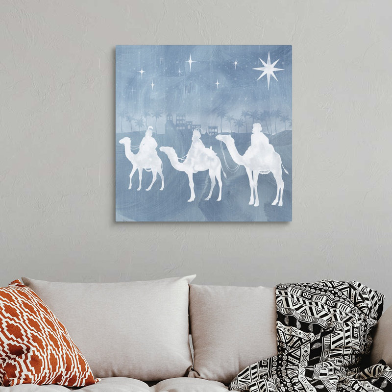 «Star Of Bethlehem II» par Grace Popp - peinture sur toile à cadre flottant, H 36 po x l 36 po, Toile tendue