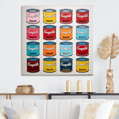 Pop Art Soup Collage IV - Fruits Metal Wall Art