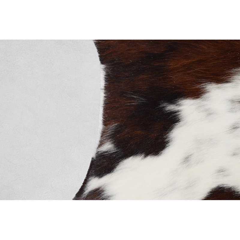 Tapis brun en cuir de vache Natick