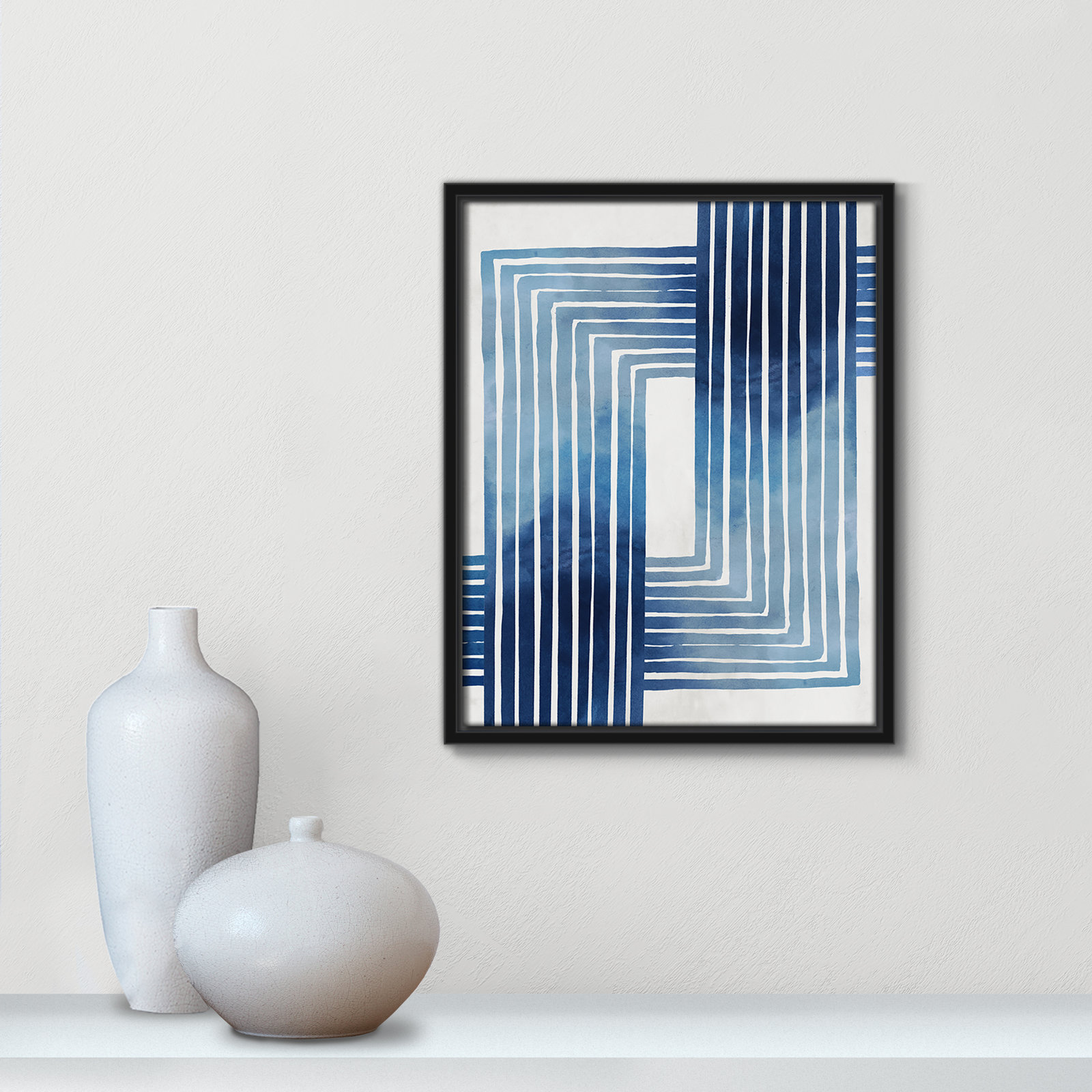 In Unison by Eva Watts - Painting Print, Black Framed Canvas, 15.5" H x 12.5" W x 2" D