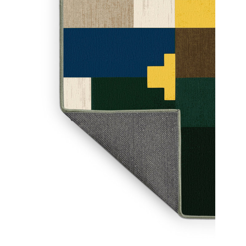Angular Earth Rug, Square 6'