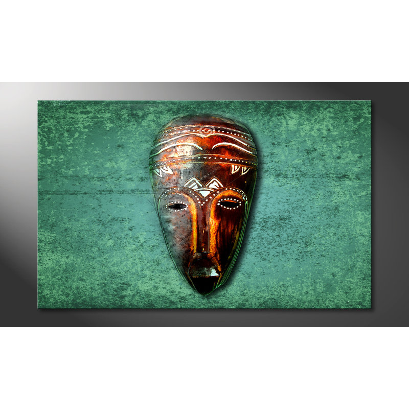 Wooden Face - Wrapped Canvas Print, 100% cotton canvas, 80cm H x 100cm W