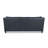  90" Leather Recessed Arm Sofa