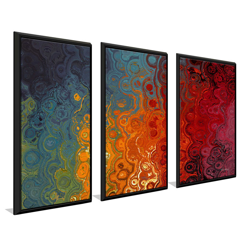 "Matthew Go" par Mark Lawrence - 3 pièces, cadre flottant, impression sur toile, L 52,5 po x H 33,5 po