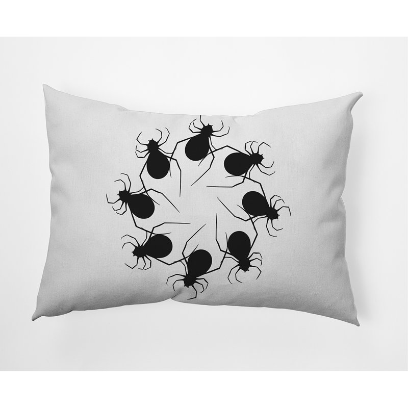 Coussin décoratif intérieur / extérieur Witches Brew, 14 po x 20 po, Blanc