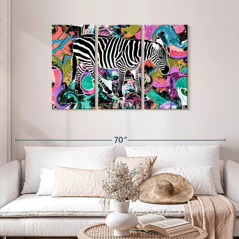 Zèbre Brampt Pop Style, H 28 po x l 45 po