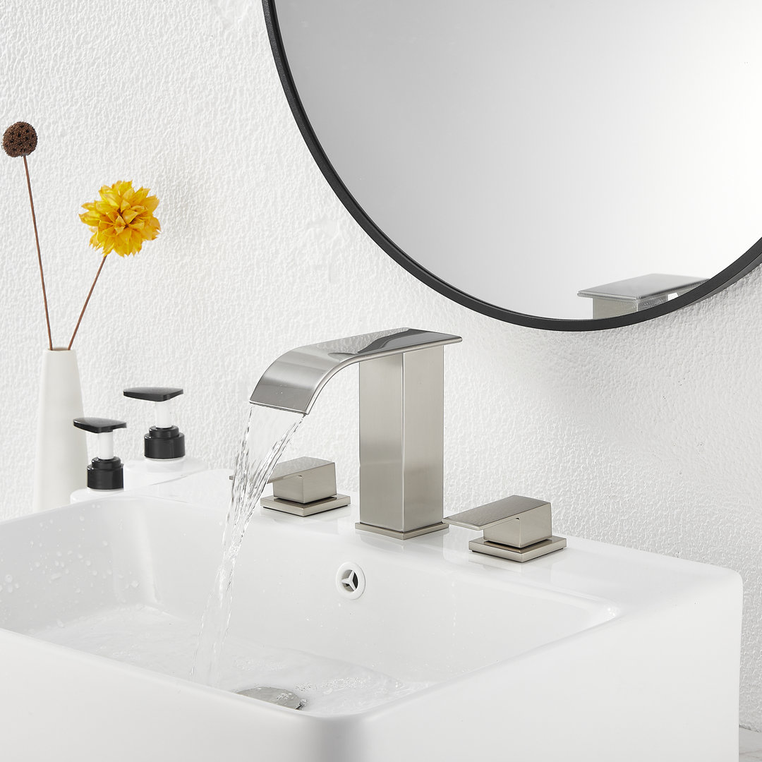 Widespread 2-handle Bathroom Faucet with Drain Assembly UFINE 