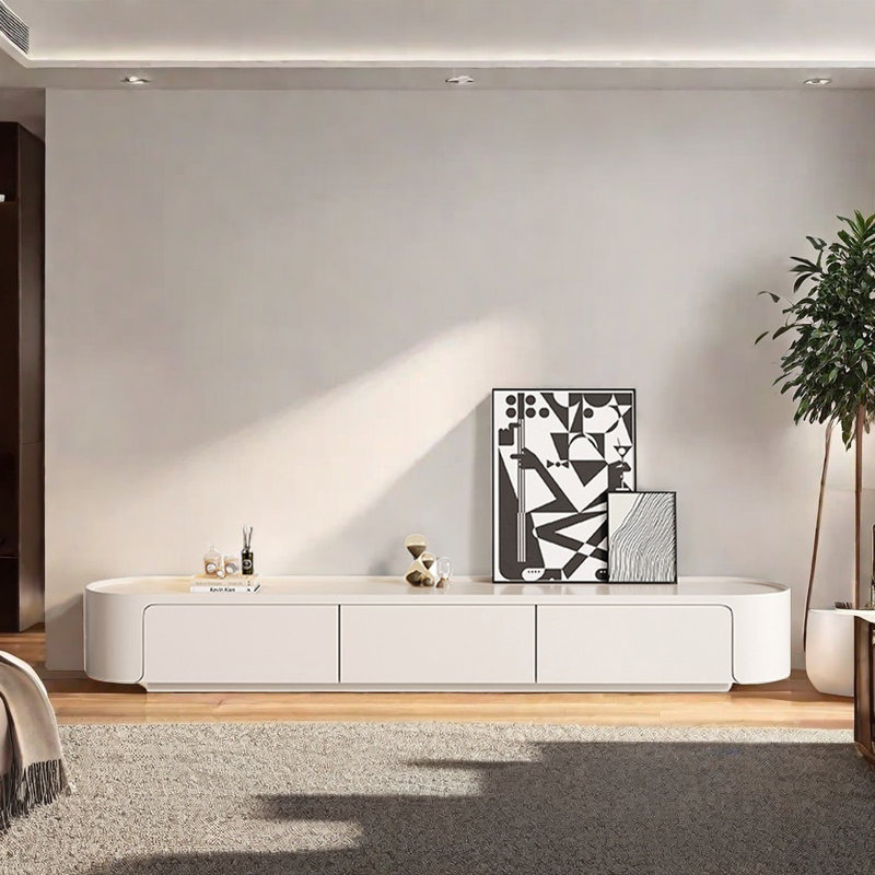 Cream Style Wood TV Stand
