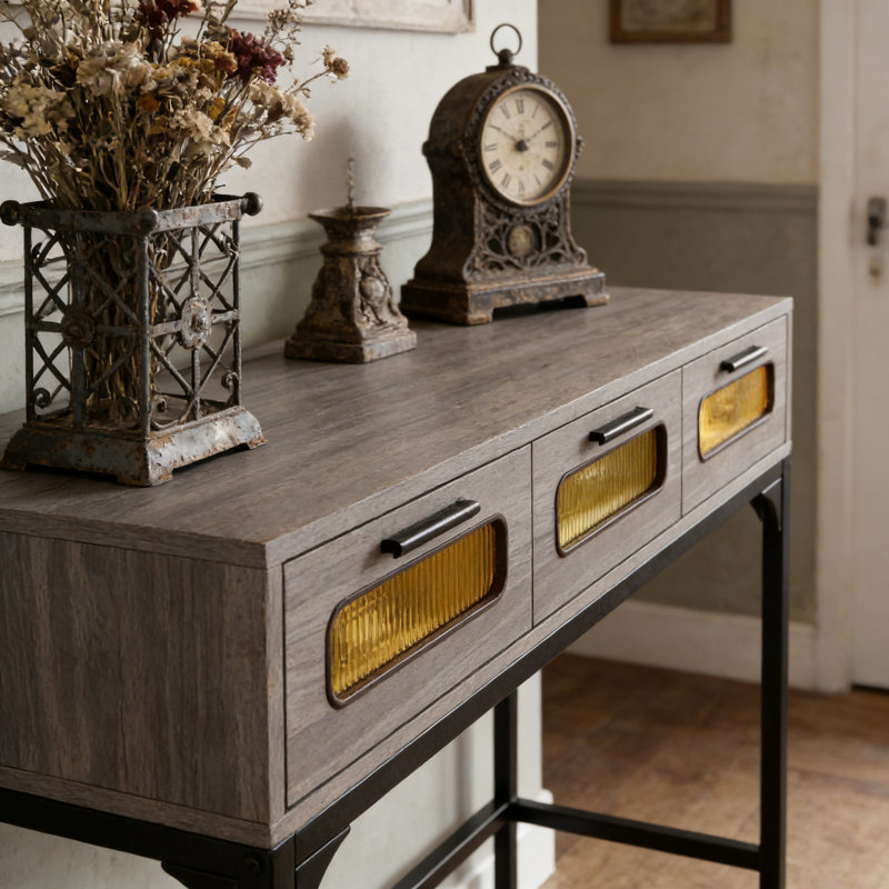 90cm Console Table, Grey