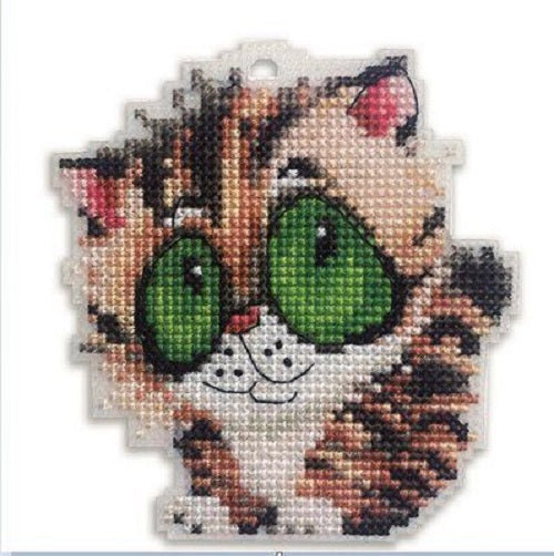 Kitten Counted Cross Stitch Kit by Alisena 8099A
