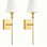 Appliques murales rechargeables à piles, ensemble de 2 avec télécommande sans fil - Appliques murales modernes sans fil à intensité variable pour chambre à coucher, salon, couloir