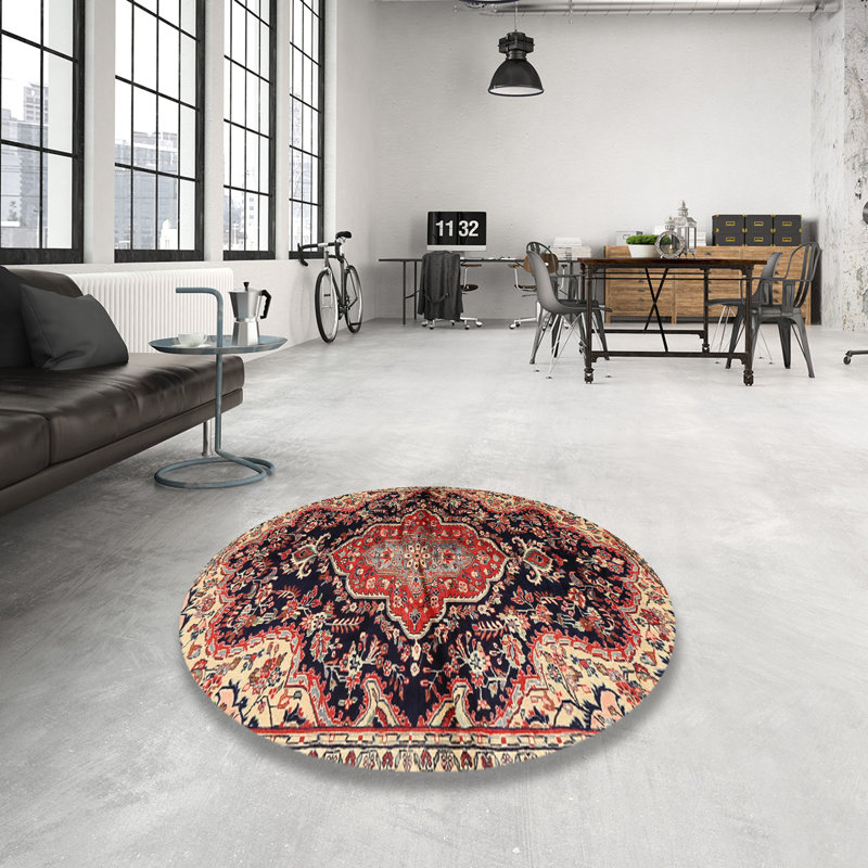 Swiney Oriental Indoor Rug, Round 4'