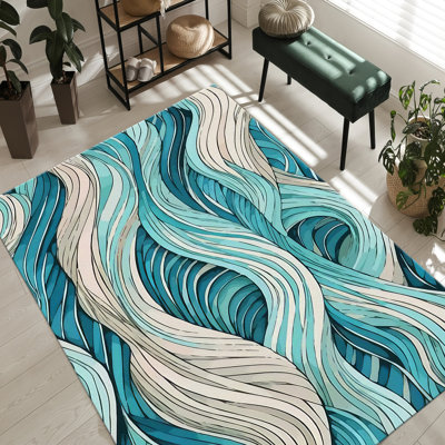 Bohemian Inspired Floral With Pile Soft Printed Rug for Elegant Home Decor Enhancement