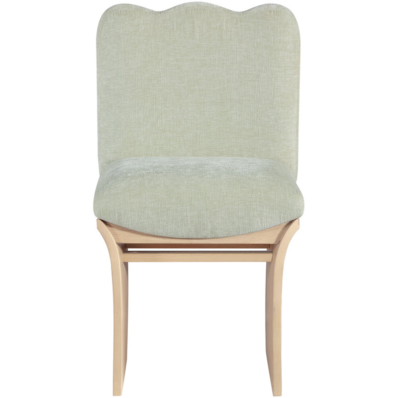 Shaw Cassady Chenille Fabric Upholstered Dining Chair, Natural, Mint Chenille Fabric