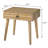 Gretta Natural 1-drawer End Table