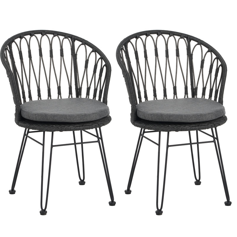TAVON CHAIR, 2PCS avec 2 coussins, gris