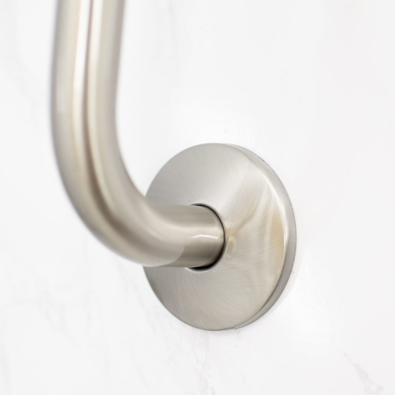 Bras de douche avec bride 16 po, Nickel brossé