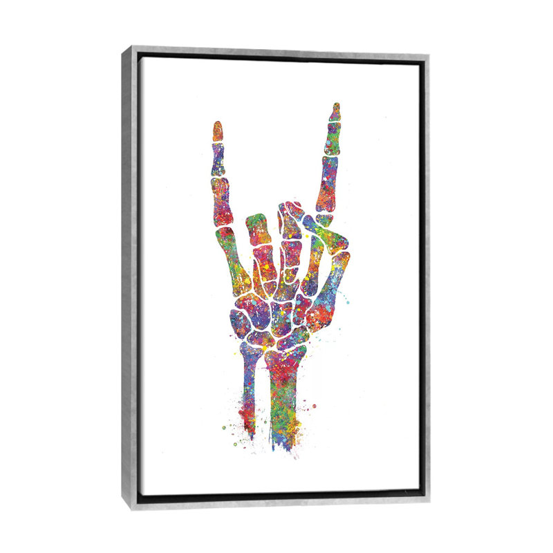 «Skeleton Hand» - reproduction, H 60 po x l 40po x P 1,5 po, Cadre argenté