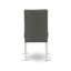 L'ensemble de mobilier de salle à manger 5 pièces comprend une table rectangulaire en bois avec feuille papillon et 4 chaises de salle à manger Parson en tissu gris, 32 x 54 pouces, blanc lin-1144581414-1144581401-1144581403