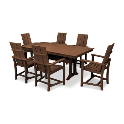 POLYWOOD® Modern Adirondack 72" Patio Dining Set