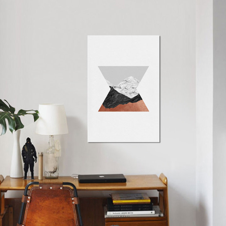 «Geometric IV», impression sur toile, H 18 po x l 12 po x P 1,5 po, Toile tendue, Pas de tapis