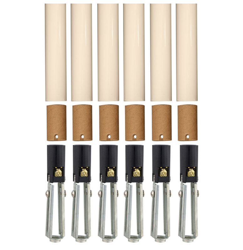 Ensemble de douille lustre, Crème, 6