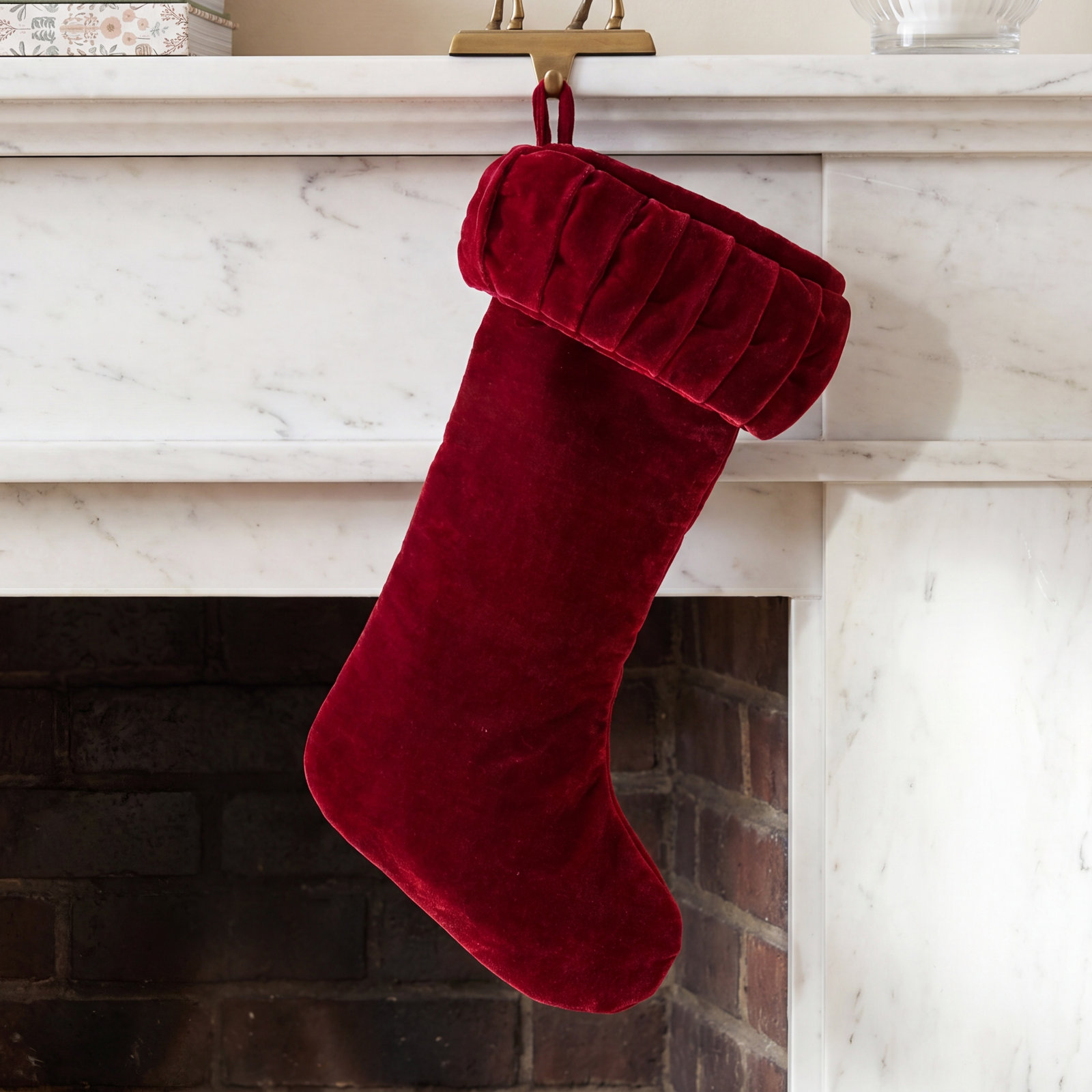 Plush Stocking, Red