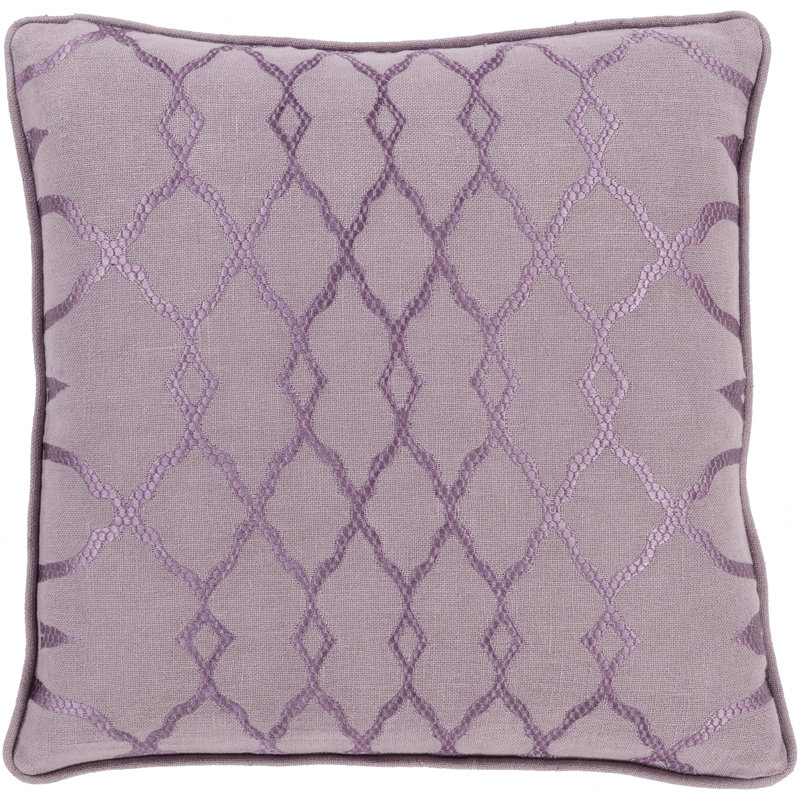 Geometric Throw Pillow, Purple, Polyester, 20" x 20"