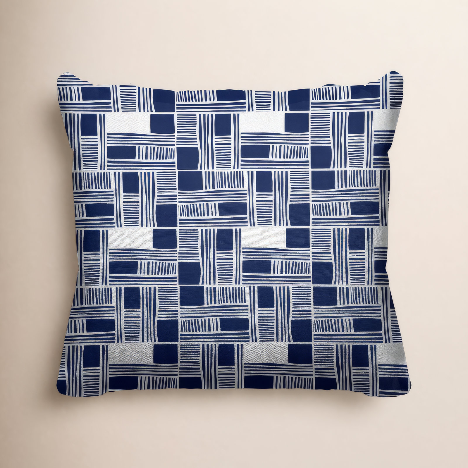 Kapri Throw Pillow, 15" x 15", Blue, Square