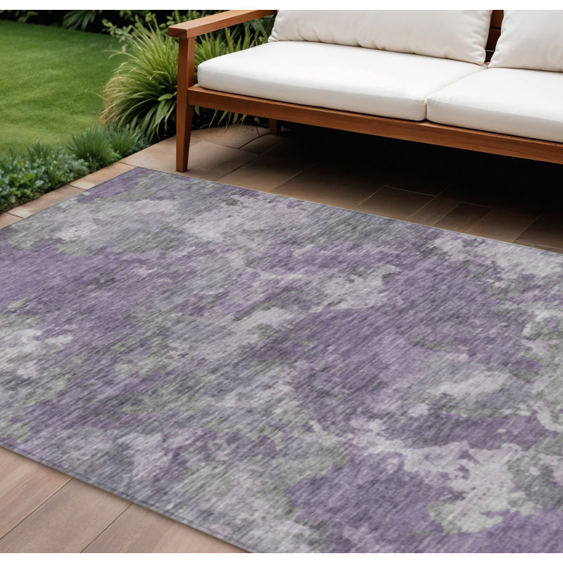 Tapis extérieur lavable et taupe abstrait lavable et taupe 10 pi x 14 pi