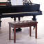 Banc de piano, fauteuil de piano en duo avec coussin rembourré en similicuir et structure en bois, banc à clavier capitonné, brun-1388205294