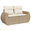  Ensemble de canapé de jardin beige, blanc crème-218612309-218612313