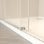 Porte de baignoire coulissante sans cadre 44-48 "x 76" avec verre trempé et cadre en acier inoxydable-120138000