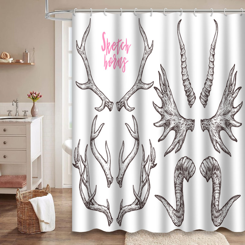 Rideau de douche avec 12 crochets, L 72 po x l 78 po