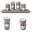 4 Piece Wood Tabletop Tealight Holder Set