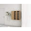 Combo armoire murale 36 po avec porte à fermeture douce, finition chêne original, rangement de salle de bain 3 pièces avec tablettes internes pour petits espaces