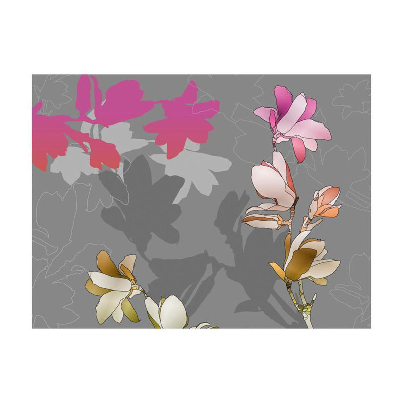 Floral Wall Mural, 121" L x 157" W