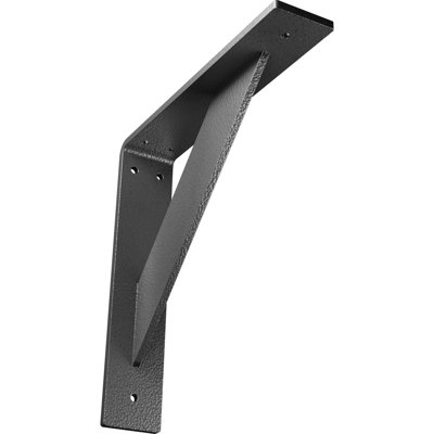 2"W x 10"D x 10"H Traditional Steel Bracket, Hammered Silver