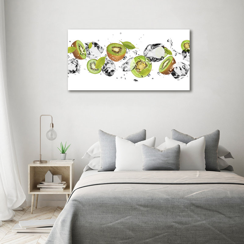 Kiwi And Water - Wrapped Canvas Print