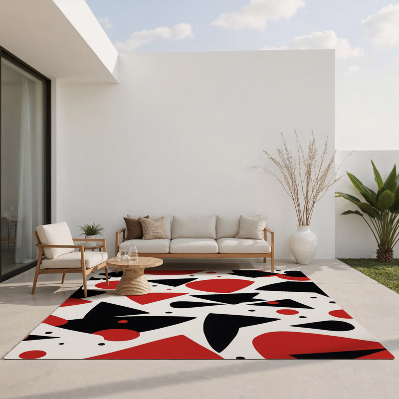 Obsidian Rift Indoor And Outdoor Area Rug, Rectangle 8' x 10'