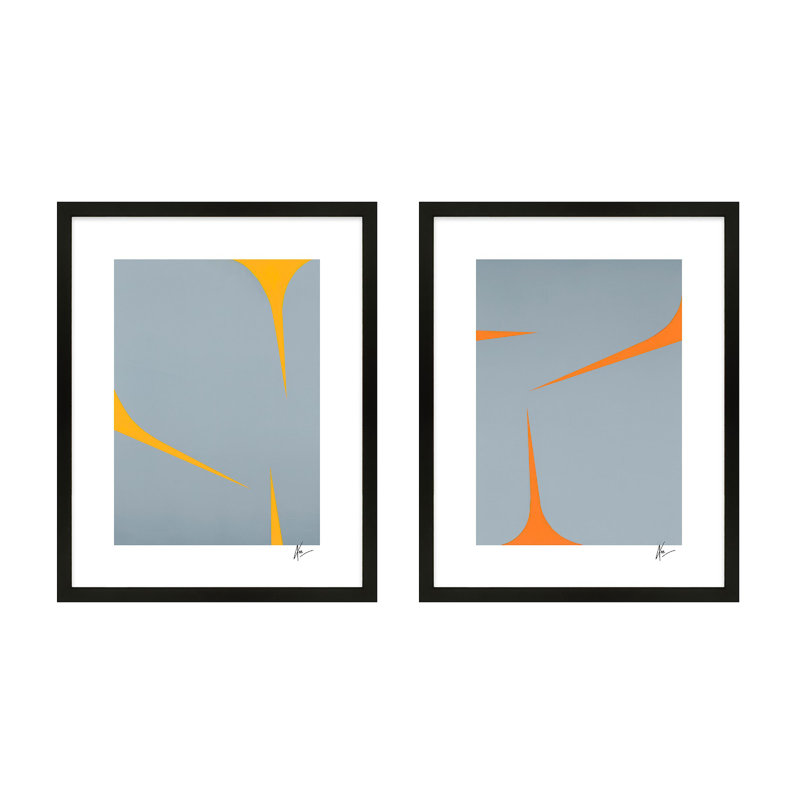" Clouds. Set Of 2 " by Lee Lessem 2 - Pieces, Black, 20" W x 25" H